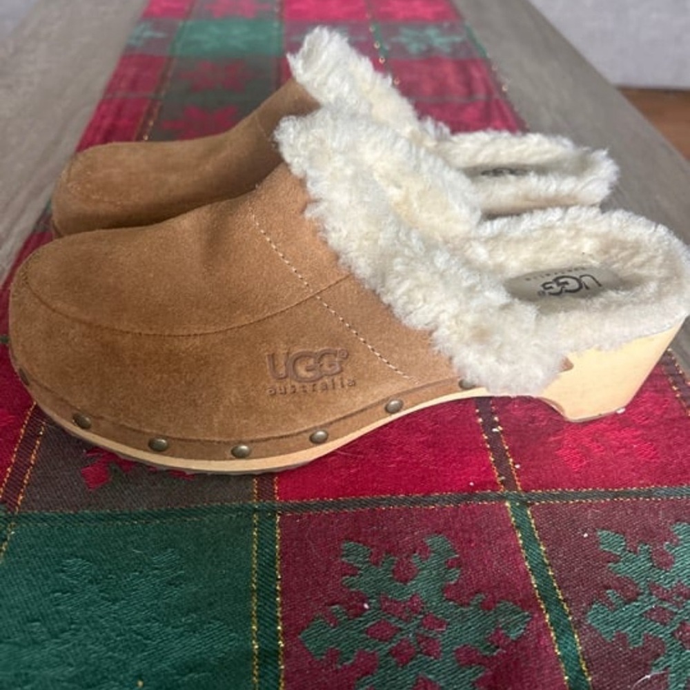 UGG Women's Brown Shearling Mules